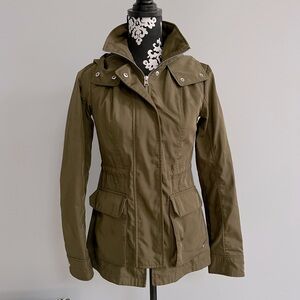 Abercrombie & Fitch Women’s Nylon Parka Size XS All Weather Cinch Waist Jacket